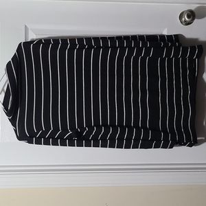 Women's stripped turtleneck shirt